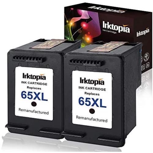 Inktopia Remanufactured Ink Cartridge Replacement for HP 65 XL 65XL High Yield N9K04AN (2 Black) Compatible for HP DeskJet 3755 2655 3758 3720 3721 3730 3732 3752 All-in-one Printer