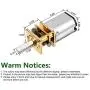 Hxchen DC 6V 30RPM Mini Metal Gearwheel Gear Motor 3mm Shaft for Robot Wheel DIY Toys