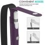 MoKo Case Holder for Apple Pencil, Elastic Detachable Pouch for Apple Pencil, Fit iPad 8th Generation/iPad 10.2 2019/iPad Air (3rd Gen) 10.5'' 2019 (Only for Apple Pencil 1st Case) - Purple