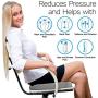 U-Shaped Memory Foam Seat Cushion for Office Chair, Car Seat, Computer and Desk Chairs. Office Chair Cushion for Coccyx, Sciatica, Back, Tailbone Pain Relief. Coccyx Seat Cushion for Back Pain. Gray