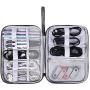 Electronics Accessories Organizer Bag, Universal Cable Organizer Durable Travel Cable Storage Bag Electronics Accessories Cases for Cable, Charger, Phone, USB, SD Card(Grey)