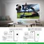 Vamvo Portable Projector, Movie Projector Support 1080P 200'' Display, Compatible with Fire TV Stick/PS4, Projector for Outdoor Movies for Phone with HDMI, VGA, SD/TF, AV, USB