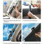 Retractable Windshield Sun Shade for Car, Large Sun Visor Protector Blocks 99% UV Rays to Keep Your Vehicle Cool, Auto Sunshade Fits Front Window of Various Models with Suction Cups