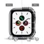 Fullife Compatible with Apple Watch Case, Bling Cases Replacement for Apple Watch 38mm 40mm 42mm 44mm Protective Bumper Compatible with Apple Watch Series 5 4 3 2 1, 38mm-Black