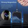 Aralana Magnetic Charging Cable 5-Pack, 3-in-1 Magnetic Phone Charger, Nylon Braided with Led Light (1ft+3ft+3ft+6ft+10ft), Compatible with Micro USB, Type C and iProduct (Black)