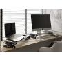 Laptop Table Stand Adjustable Riser: Portable with Mouse Pad Fully Ergonomic Mount Ultrabook MacBook Gaming Notebook Light Weight Aluminum Black Bed Tray Desk Book Fans Up to 17 inch