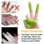 12PCS Finger Cots,Finger Protectors,Hot Gun Finger Gloves, for Glue, Crafts, Sewing, Electronic Repair, Honey Aadhesive, Inventory and Sorting Books (Green and Blue)