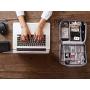 Emoly Electronic Organizer Travel, Universal Waterproof Carrying Case Cable Organizer Electronics Accessories Cases for USB Cables, Charger, Power Bank, Phone, E-Book Kindle, iPad or Tablet (Black)