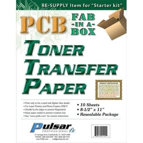 PCB Fab in a Box Toner Transfer Paper