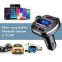 VicTsing Bluetooth FM Transmitter for Car, Wireless In-Car Bluetooth Adapter/w USB Port, Support Aux Input Output, TF Card and U-Disk, Hands-Free calls