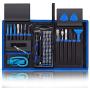 80 IN 1 Professional Computer Repair Tool Kit, Precision Laptop Screwdriver Set, with 56 Bit, Anti-Static Wrist and 24 Repair Tools, Suitable for Macbook, PC, Tablet, PS4, Xbox Controller Repair