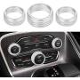 Thor-Ind AC Air Conditioner Volume Tune Knob Button Cover for Dodge Ram 1500 2500 3500 2013 2014-2018 for Dodge Challenger Charger Chrysler 300 300s 2015 2016 2017 2018 2019 2020 (Silver)
