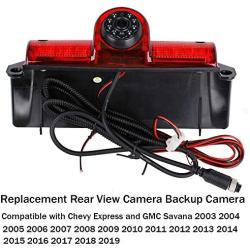 Brake Light Rear View Backup Camera Compatible with Chevy Express GMC Savana Van 1500 2500/3500 2003-2019 Brake Light Camera Brake Light Reverse Backup Camera