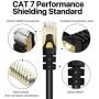 TNP Cat7 Ethernet Network Cable (5 FT) - High Performance 10 Gigabit Ethernet 600MHz with Professional Gold Plated Snagless RJ45 Connector Premium Shielded Twisted Pair S/STP Patch Plug Wire Cord
