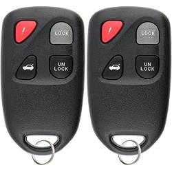KeylessOption Keyless Entry Remote Control Car Key Fob for KPU41805 Model 41805 Mazda 6 (Pack of 2)