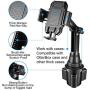 Lorima Car Cup Holder Phone Mount - Adjustable Cupholder Cell Phone Holder for Smartphone iPhone 11 Pro/XR/Xs/XS Max/X/8/7Plus/Galaxy/Xperia/Samsung