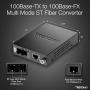 TRENDnet 100Base-TX to 100Base-FX Multi Mode ST Fiber Media Converter (2 Km / 1.2 Miles), Auto-Negotiation, Auto-MDIX, Full-Duplex Mode, Fiber to Ethernet Converter, Lifetime Protection, TFC-110MST