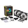 Corsair ML120 PRO 120mm Premium Magnetic Levitation RGB LED PWM Fan with Lighting Node 3 Pack,CO-9050076-WW