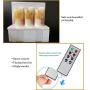 AVEKI LED Candle Lights, 3 PCS Flameless Candles Light Warm White Battery Operated Electric LED Moving Wick Flickering Maple Leaf Candle Lights with Remote Timer for Decoration Wedding
