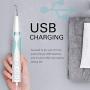 MSQL Portable Ultrasound Dental Scaler, USB Charging Tooth Calculus Remover, 5 Levels Intelligent Adjustment, with LED Light, for Calculus, Stains, Tartar,Blue
