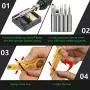 Vastar Soldering Iron Kit, Full Set 60W 110V Soldering Welding Iron Kit - Adjustable Temperature with Digital Multimeter, 5pcs Soldering Iron Tips, Desoldering Pump, Stand, Anti-static Tweezers