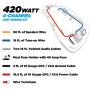SCOSCHE Install Centric ICAK104 True 10 Gauge 4-Channel 420 W Max Complete Car Amp Installation Wiring Kit