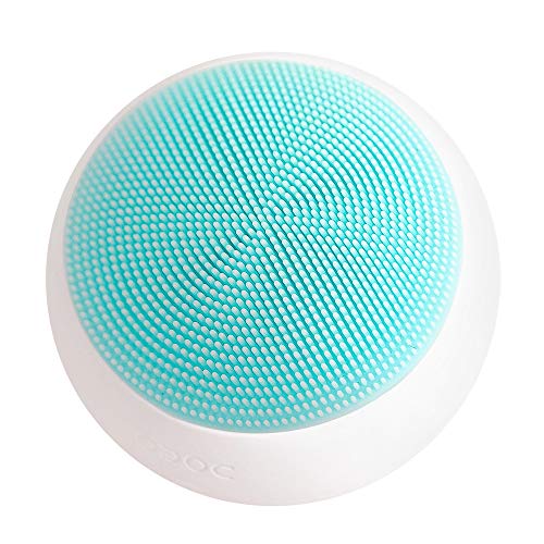 DOCO Sonic Facial Cleansing Brush ROUNDIE Waterproof Rechargeable Super Soft Gentle Exfoliation Customizable Intensities for All Skin Types