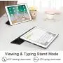 ESR Yippee Trifold Smart Case for iPad 9.7 2018/2017 [A1822, A1823,A1893,A1954](Not for iPad 10.2), Lightweight Cover with Auto Sleep/Wake, Hard Back Cover for iPad 5th/6th Gen ,Black