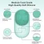 3 in 1 Sonic Facial Cleansing Brush((9 Adjustable Speeds), Silicone Face brush with Heated Massage Helps Open pores&Import Essence, USB Rechargeble Face Scrubber Brush for Deep Cleanning, Exfoliating