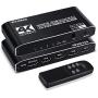 4k HDR HDMI Switch, Koopman 4 Ports HDMI 2.0 Switcher Selector with IR Remote Control, Supports HDCP 2.2 4K@60Hz UltraHD HDR10 3D HD1080P Dolby DST, HDMI Splitter for PS4 Xbox Apple TV Fire Stick