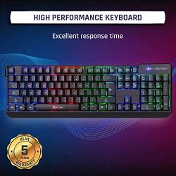 KLIM Chroma Rechargeable Wireless Gaming Keyboard + Slim, Durable, Ergonomic, Quiet, Waterproof, Silent Keys + Backlit Wireless Keyboard for PC PS4 Xbox One Mac + Teclado Gamer + New 2021 Version