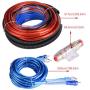 2800W 4 Guage Amplifier Installation Wiring Kit Subwoofer Wiring Kit with RCA Interconnect and Speaker Wire Car Audio Subwoofer Wire AMP Wiring Auto Audio Cables