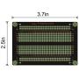 Treedix 4 pcs Universal Board Solderable BreadBoard PCB Prototype Shield Board Double Sided Tinned Gold Plated Holes Compatible with Arduino Kit Raspberry Pi Shield Prototyping and Testing (Mode 2)