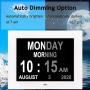 LaMi 7.5 Inch Digital Calendar Day Date Clock - 12 Alarm Options,Extra Large Non-Abbreviated Day&Month Memory Loss Clock for Seniors,Dementia,Impaired Vision (White)