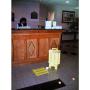Rubbermaid Commercial Over-the-Spill Pad Station Tablet, Highly Absorbent, Slip-Resistant, ''Caution Wet Floor'', Yellow, 16.5'' x 14'' (FG425400YEL)