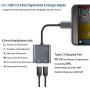 LecLooc USB C Splitter, Dual USB C Audio and Charger Adapter for Pixel 2/2 XL/3 XL/4XL,Galaxy Note 10/10+/S20/20+/20 Ultra, Note 20/ Note 20 Ultra, Essential (Grey)