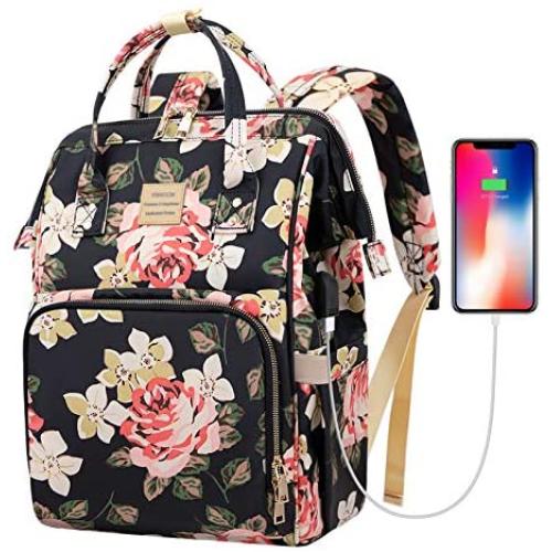 Laptop Backpack,15.6 Inch Stylish College School Backpack with USB Charging Port,Water Resistant Casual Daypack Laptop Backpack for Women/Girls/Business/Travel (Flower Pattern) Laptop Backpack,15.6 Inch Stylish College School Backpack with USB Charging Port,Water Resistant Casual Daypack Laptop Backpack for Women/Girls/Business/Travel (Flower Pattern)