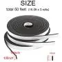 Foam Seal Tape-3 Rolls, 1/2 Inch Wide X 1/8 Inch Thick High Density Foam Strip Self Adhesive Neoprene Rubber Door Weather Stripping Insulation Foam Window Seal Total 50 Feet Long (16.5ft x 3 Rolls) Foam Seal Tape-3 Rolls, 1/2 Inch Wide X 1/8 Inch Thick High Density Foam Strip Self Adhesive Neoprene Rubber Door Weather Stripping Insulation Foam Window Seal Total 50 Feet Long (16.5ft x 3 Rolls)