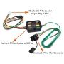 Oyviny Vehicle-Side Custom 4 Way Flat Trailer Wiring Harness Fits for Honda CR-V 2017-2021 Plug-in 3-2 Wire Trailer Tail Light Wiring Converter Assembly with Circuit Protected