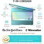 iPad Keyboard Case for 10.2-inch iPad 8th Generation (2020), 7th Gen, Air 3, Pro 10.5 in 11 Colors - 10 Color Backlight, 7 Modes, 360° Rotatable, Slim Protective Cover, Apple Pencil Holder
