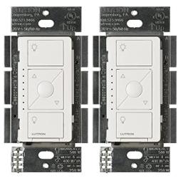 Lutron PD-5NE-WH Caseta Wireless Smart Lighting Dimmer Switch, White