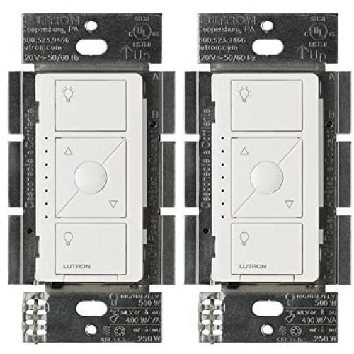 Lutron PD-5NE-WH Caseta Wireless Smart Lighting Dimmer Switch, White