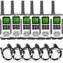 Retevis RT45 Two Way Radios Long Range Rechargeable, Walkie Talkies for Adult with Earpiece,AA Flashlight USB Handsfree LCD,2 Way Radio Business Retail Hotel School(6 Pack)