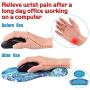 FF1 Ergonomic Design Unique Patterns Premium Gel Mouse Pad with Wrist Support, Matching Microfiber Cleaning Cloth for Glasses & Electronics. Mouse Pad for Laptop, PC Computer & Mac