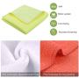SINLAND Microfiber Dish Cloth for Washing Dishes Dish Rags Best Kitchen Cloths Cleaning Cloths with Poly Scour Side 5 Color Assorted 12''x12'' 10 Pack (Pinkx2+bluex2+whitex2+yellowx2+greenx2)