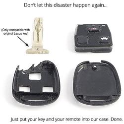 STAUBER Best Key Shell Replacement for Lexus - HYQ1512V, HYQ12BBT - NO Locksmith Required Using Your Old Key and chip! - Blue
