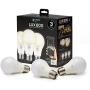 Geeni LUX 800 Dimmable A19 White LED Smart Home Light Bulbs, Works with Alexa and Google Assistant, No Hub Required, Requires 2.4GHz WiFi (3 Pack)