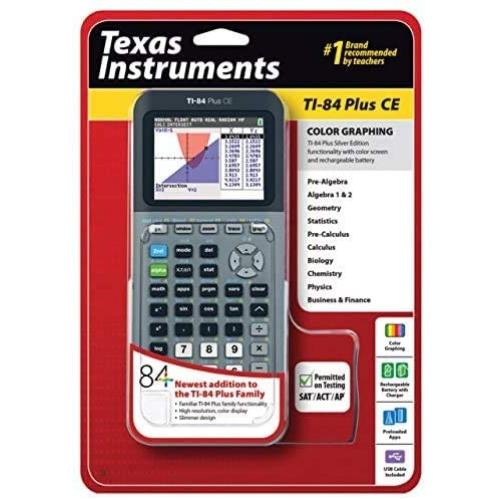 Texas Instruments TI-84 Plus CE Silver Graphing Calculator