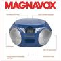 MAGNAVOX MD6924-BL Portable Top Loading CD Boombox with AM/FM Stereo Radio in Blue | CD-R/CD-RW Compatible | LED Display | AUX Port Supported | Programmable CD Player |