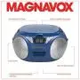MAGNAVOX MD6924-BL Portable Top Loading CD Boombox with AM/FM Stereo Radio in Blue | CD-R/CD-RW Compatible | LED Display | AUX Port Supported | Programmable CD Player |